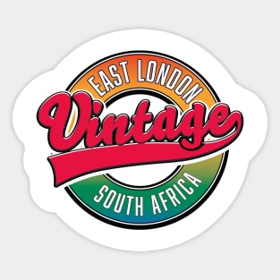 East London south africa vintage logo Sticker